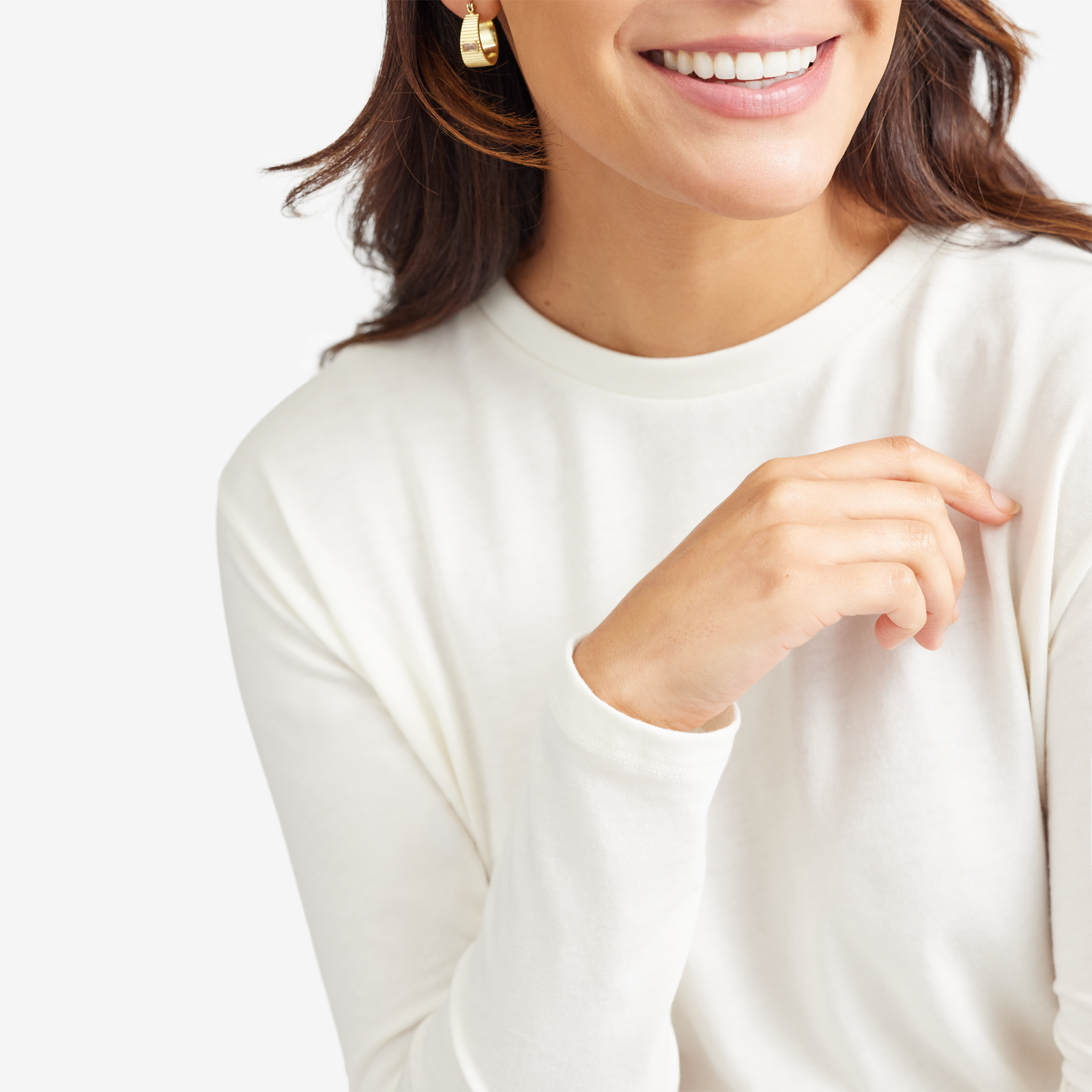 Alternative view of Women's Soft Merino Long Sleeve Tee - Natural White