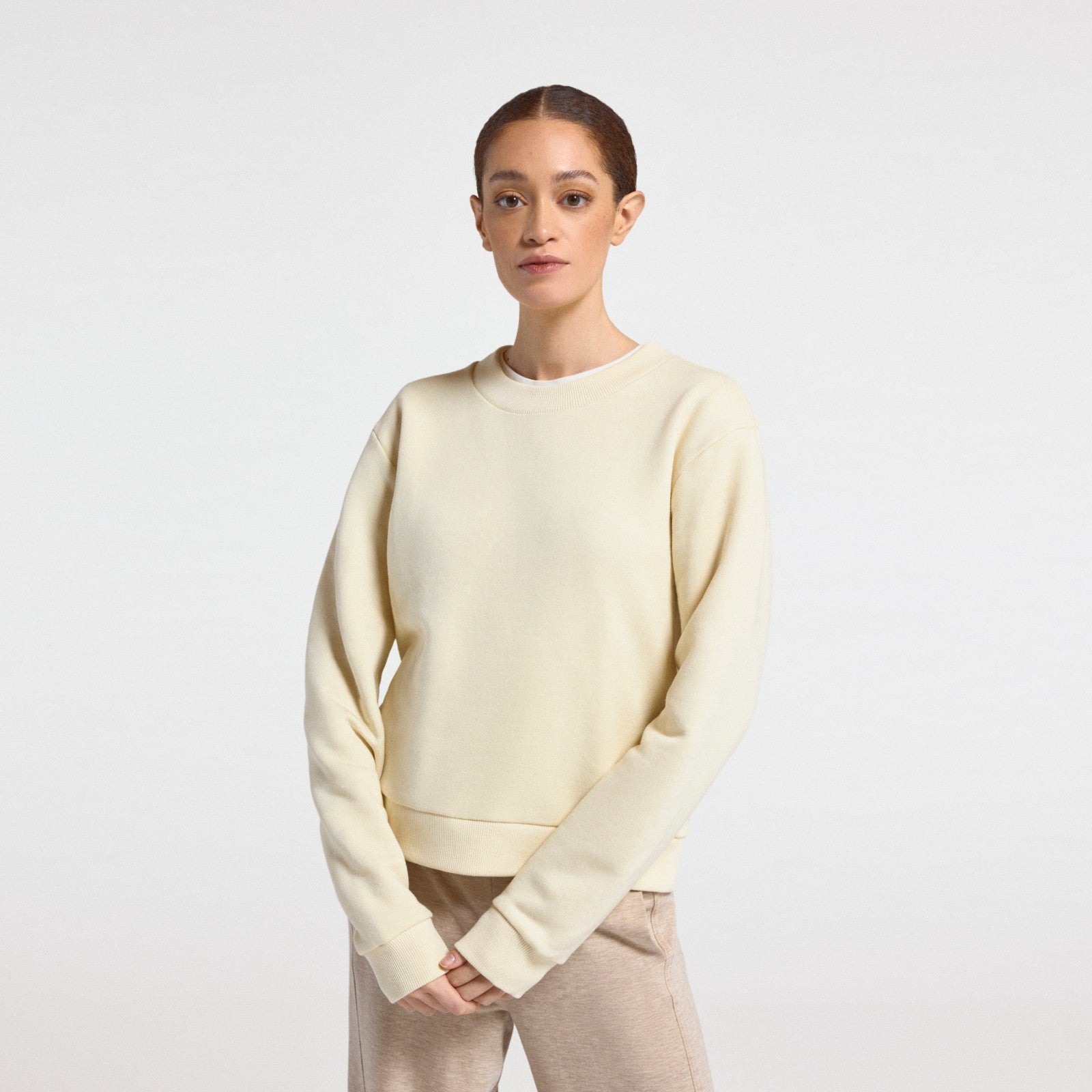 Women's Merino Blend Sweatshirt - Stony Cream Heather